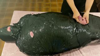 Plastic wrap bdsm | CBT | didn't let me cum
