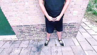 babe Fiance Ballbusting Her Caged Sissy Hubby Into Outdoors