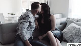 Horny TS lets guy mistress bang her ass
