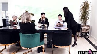 Free Use of his long round butt cougar boss Keira Croft during company seen