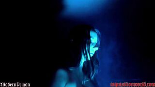 A perverted skank cleans the bathroom using her nude body (TRAILER)