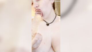 vibrator head and kinky talk- orally fixated gothic skank throats and blows penis dildos