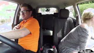 Cowgirl curvy cougar outside pussyfucked into vehicle public