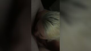 Stroking that penis with my tongue