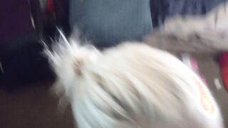 Older blonde MILF blows dick and deep throats 2hot