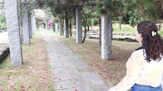 My Risky Gf Is Pee For Me into Lingerie Into Outdoors Park!