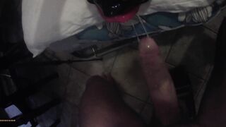 TEASER Laura is hogtied into pvc catsuite and high heels, throated with a lip open mouth gag pov