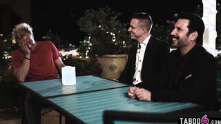Teen waitress DP fucked by two lawyers