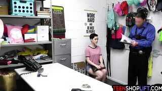 Religious big ass teen thief gets busted