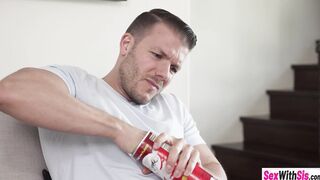 Teen stepsister took a stepbros snacks