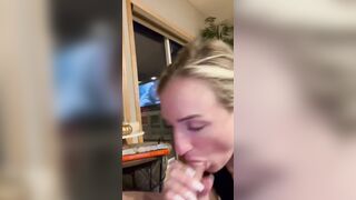 hot blonde blows my penis and makes me CUM so FAST every time!