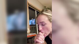 hot blonde blows my penis and makes me CUM so FAST every time!