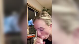 hot blonde blows my penis and makes me CUM so FAST every time!