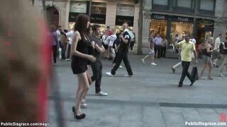 Busty Latina anal fucked in public