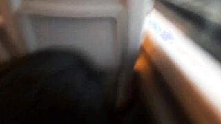 I pull out my dick in front of the slut in the train