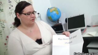 Huge belly professor seduces huge-cocked school girl