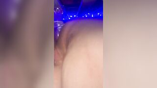 Bimbo fucks 2 sex toys at once into her booty