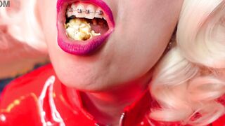 food bdsm - ASMR mukbang movie inside BRACES