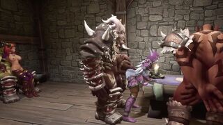 Orcs with huge Dicks and Elven Chicks Sex Party | Warcraft Parody