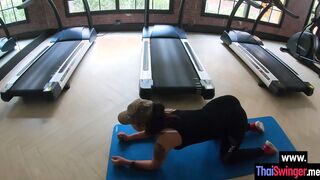Hot body stretching and pussy fucking