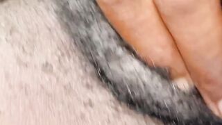 Vulgar black rubbing hair cunt under dress inside outdoors