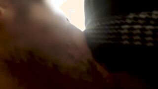 Blindfolded fiance blows dick, gets banged and asshole finger fuck