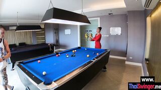 Asian playing with boyfriends balls