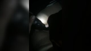 Bombshell bitch gets fuck by flashlight and then asks to bend over and got fuck from behind with it
