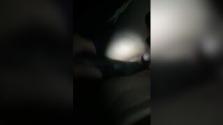 Bombshell bitch gets fuck by flashlight and then asks to bend over and got fuck from behind with it