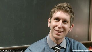 Kinky professor fucks bound student
