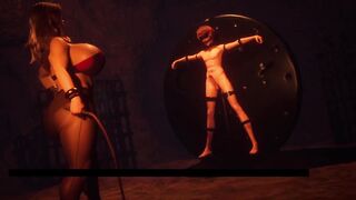 Whipping FETISH Domination with Hero and Witch - Japanese Animated Game