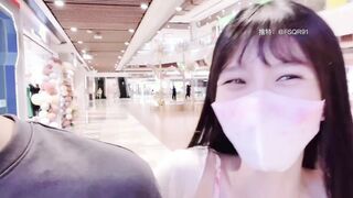清纯女友商场初次遥控跳蛋