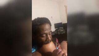 BLOWING ON SOFT MELONS one BY one THEN SUCK HER TONGUE RING BEFORE SHE JIZZES!!!!!!