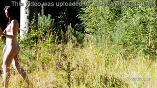 Czech 18 yo Charlie - Selfie porn inside the nature