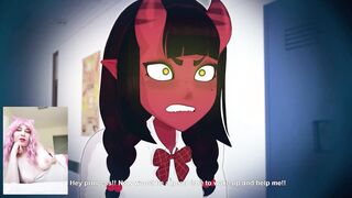 Hot succubus boned by men into the locker room into the booty and she blown them
