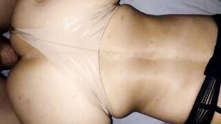 Doggy style while pulling hair jizzed. A cuatro patas sujeta por el pelo con corrida final