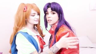 Asuka and Misato want cumshot Leah Meow
