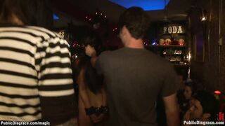 Monster boobs Latina fucked in public