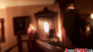 three Way Plowed - Charming cougar Kaia Kane Drains 2 Rough Dicks