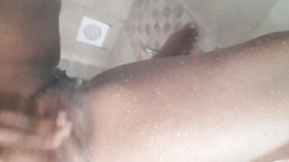 milf TAKING A BAE SHOWER AFTER SHAVING HER SNATCH