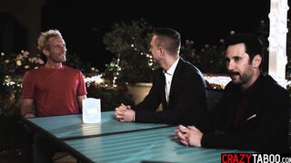 Teen waitress Paige Owens double teamed