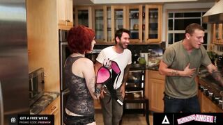 BURNING ANGEL - Kitchen Party Sex Party With Hot Gothic Whores