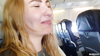 OUTDOOR AIRPLANE Hand Job and Oral Sex - Bella Mur