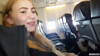 OUTDOOR AIRPLANE Hand Job and Oral Sex - Bella Mur