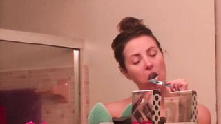 Helena Price Getting Ready 1 - I fondle my teeth