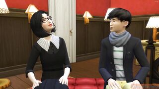 Son Fucks Sleeping Korean Milf | Asian Cougar Shares The