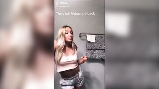 Tiktok (37) - Braless amateur flashes long jugs see through