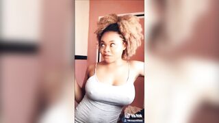 Tiktok (37) - Braless amateur flashes long jugs see through