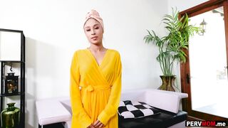 New stepmom Cali Lee deepthroated stepsons big penis to prove