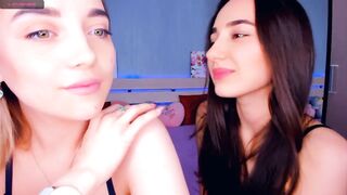 Sexsual young lesbian teenie with small boobies having fun